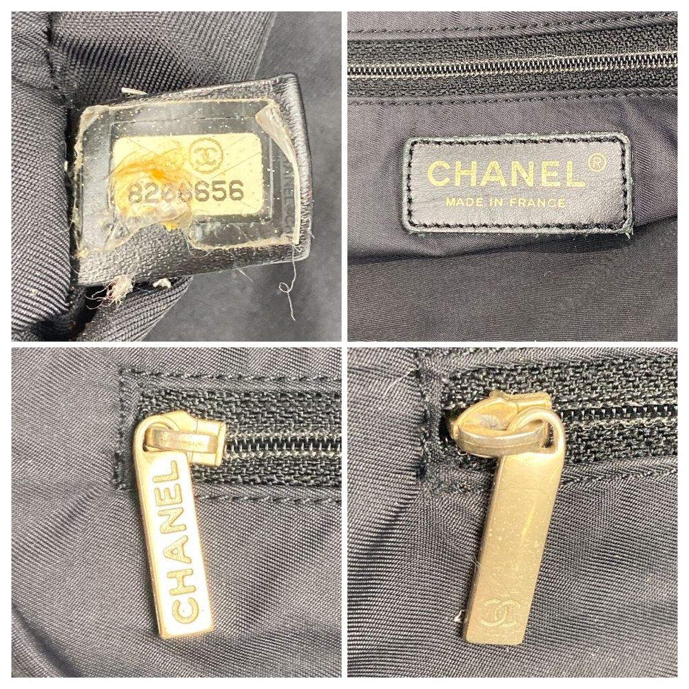 CHANEL BAG Travel LINE Black Nylon - Picture 8 of 11